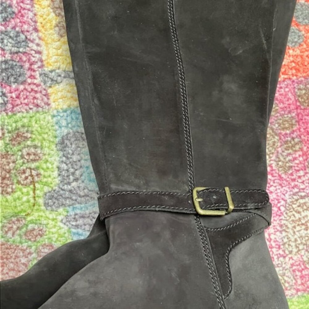 Clarks Black Knee Boots Size 9M
